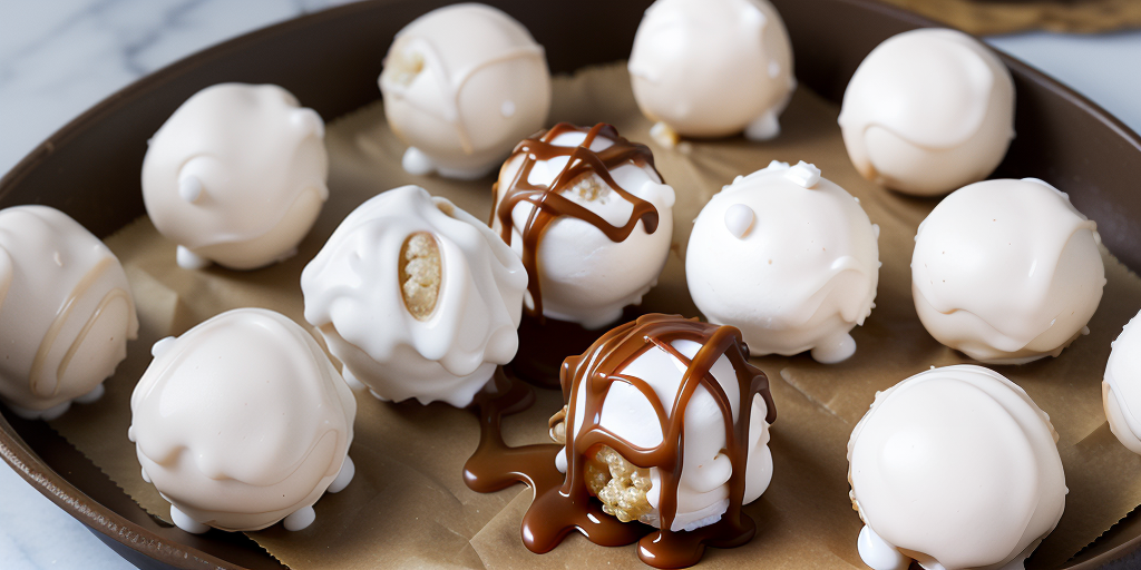 rice krispie marshmallow caramel balls