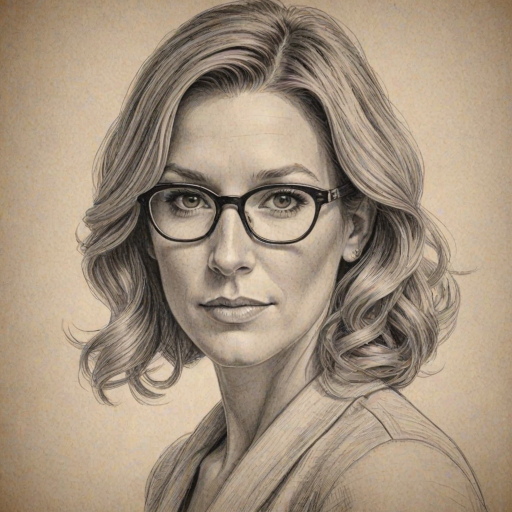Wonderful Poppy Montgomery, pencil sketch, portrait of Dazzling woman 1931s in glasses, hair style beatnik, outline, clear lines, fine lines, 8k
