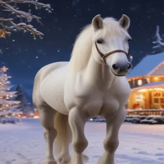pictures of christmas horses
