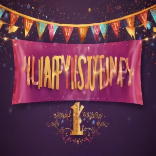 happy birthday banner png