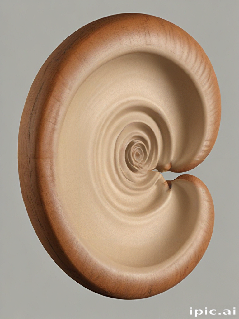 Intricate Swirl: A Beautifully Crafted Wooden Spiral Bowl Design