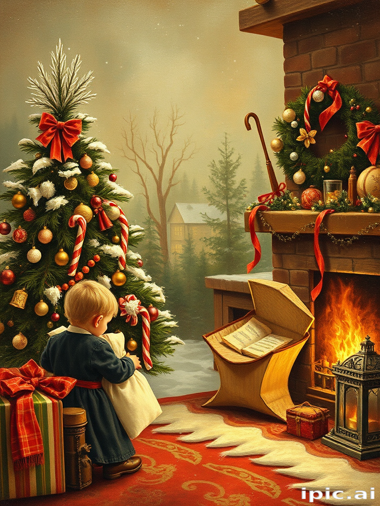 old fashioned christmas pictures