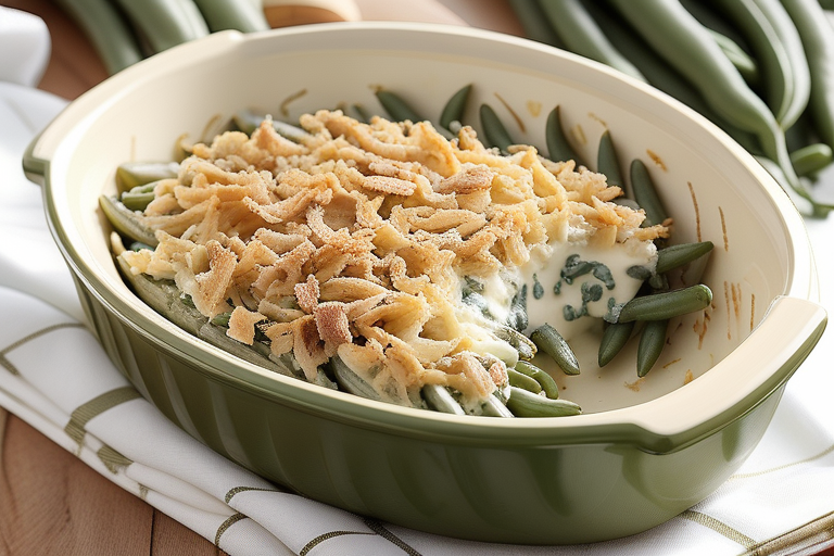 green bean casserole with cream cheese
