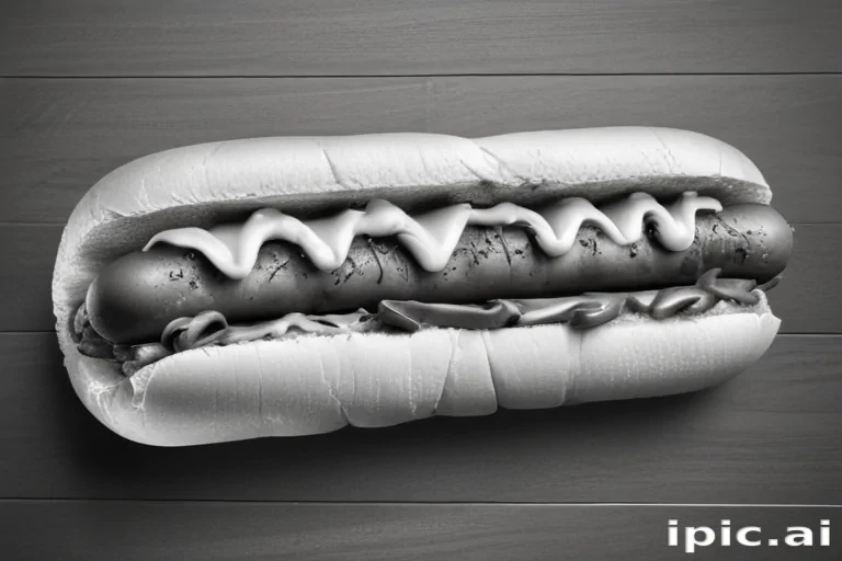 hot dog clipart black and white