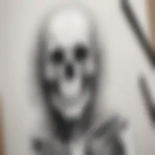 creative skeleton drawing art