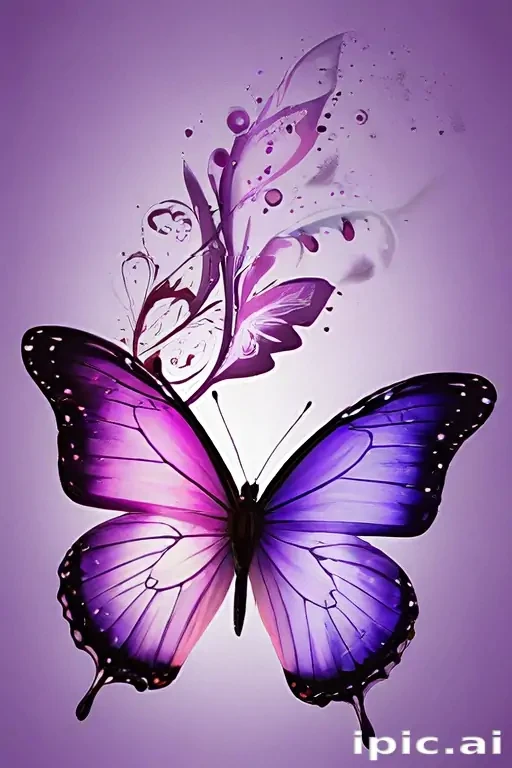 purple butterfly clipart