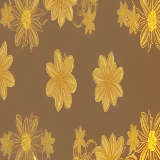 gold flowers png