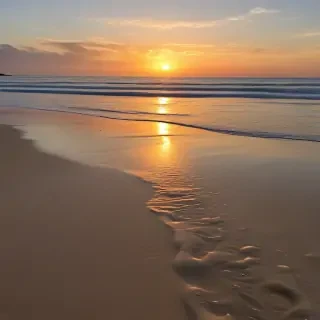 sun set on beach