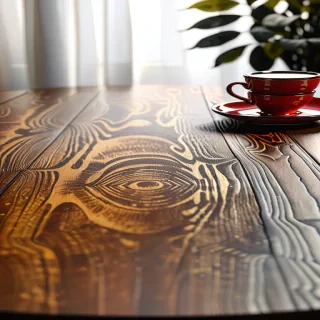 background on table