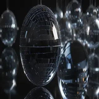 transparent disco balls