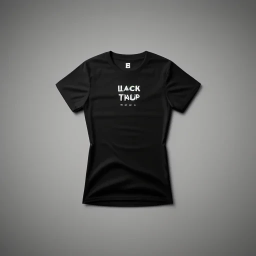 black t shirt mockup