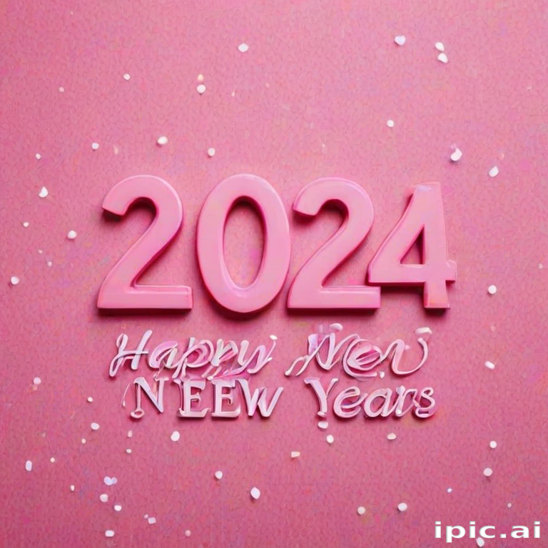 pink happy new year 2024