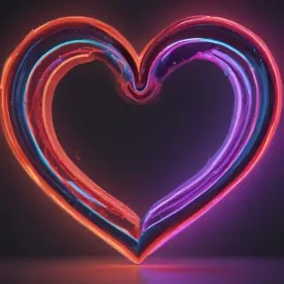 neon heart png