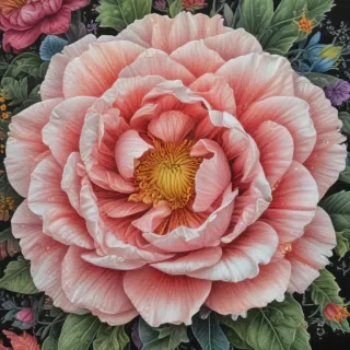 flower drawing with color