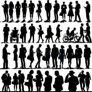people silhouettes