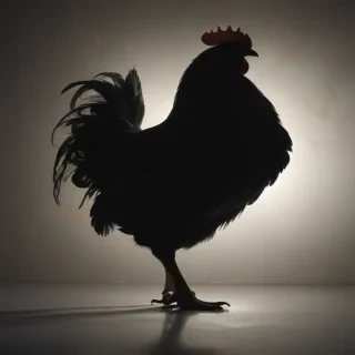 silhouette of a chicken