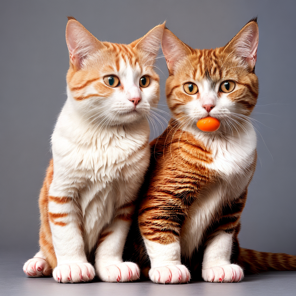 one orange and white tabby Cat
