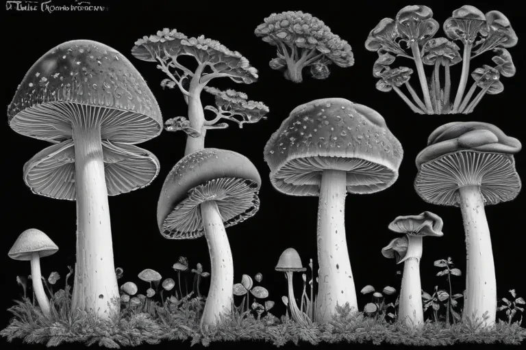 mushroom clip art black and white
