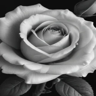 rose clip art black and white