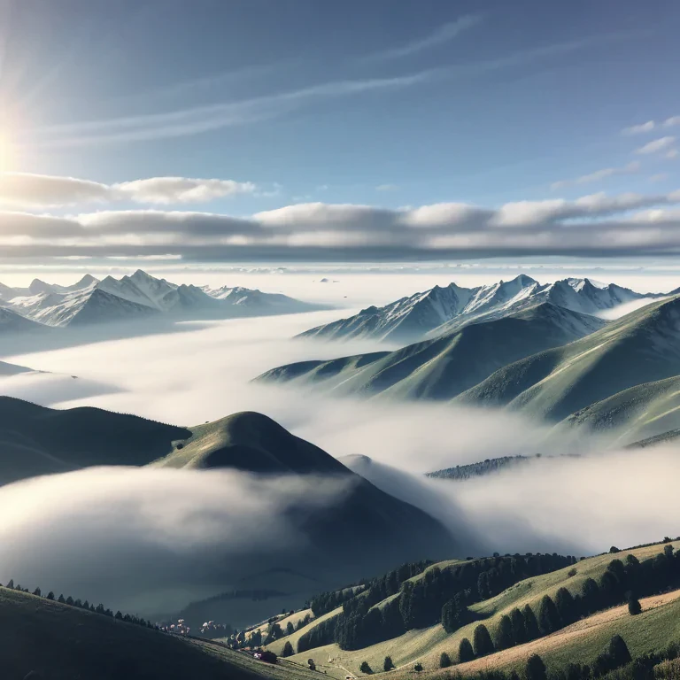 misty mountains