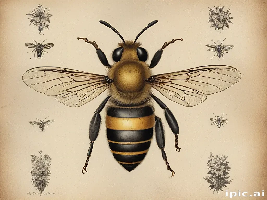 free vintage bee printables