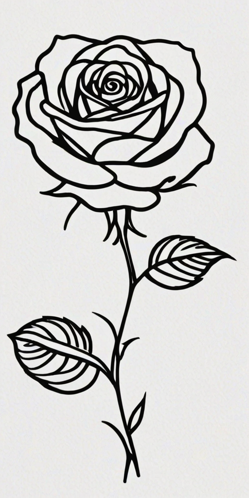 rose outline
