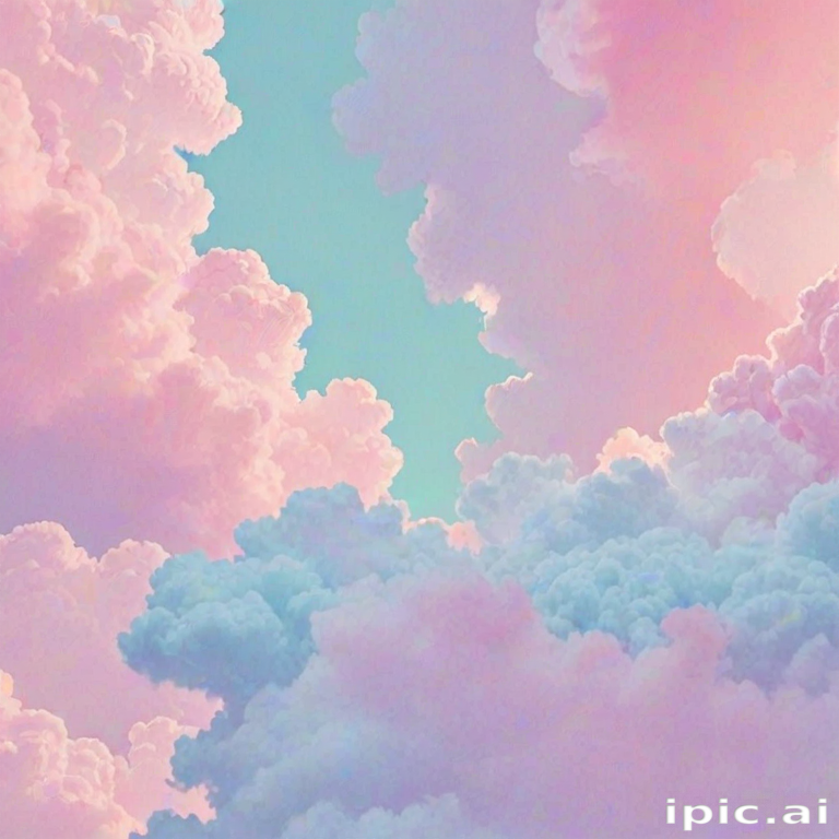 Dreamy Pastel Skies Filled with Fluffy Clouds and Soft Colors