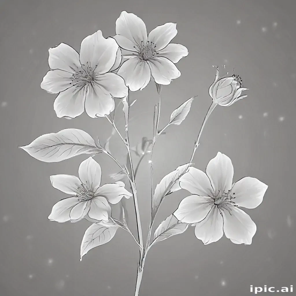 transparent flower outline