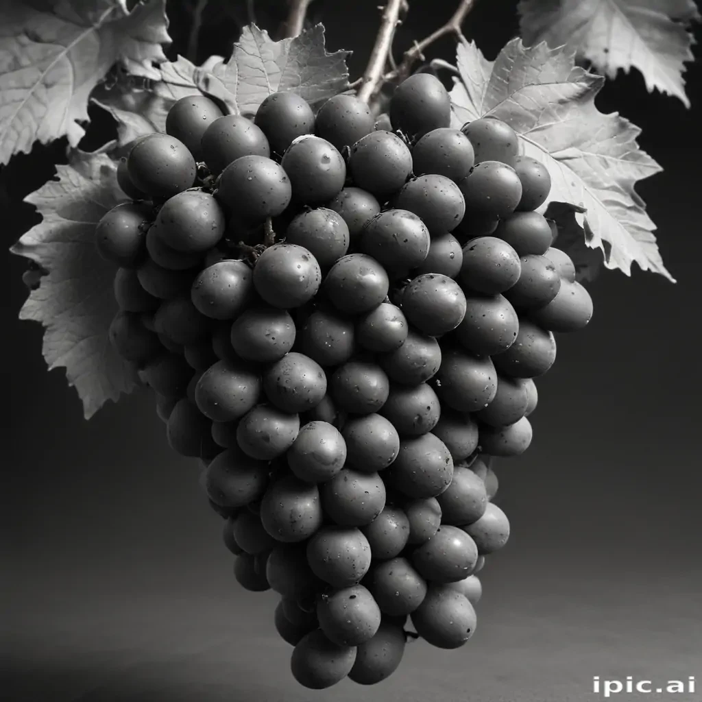 grapes clipart black and white