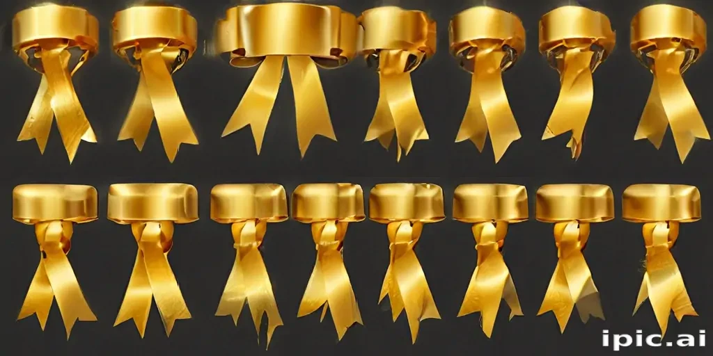 gold ribbon clipart