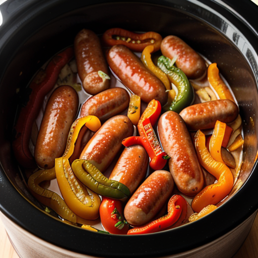 sausage peppers and onions in crock pot