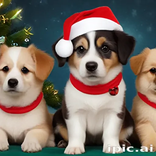 christmas dogs wallpaper