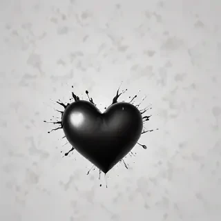 black heart transparent
