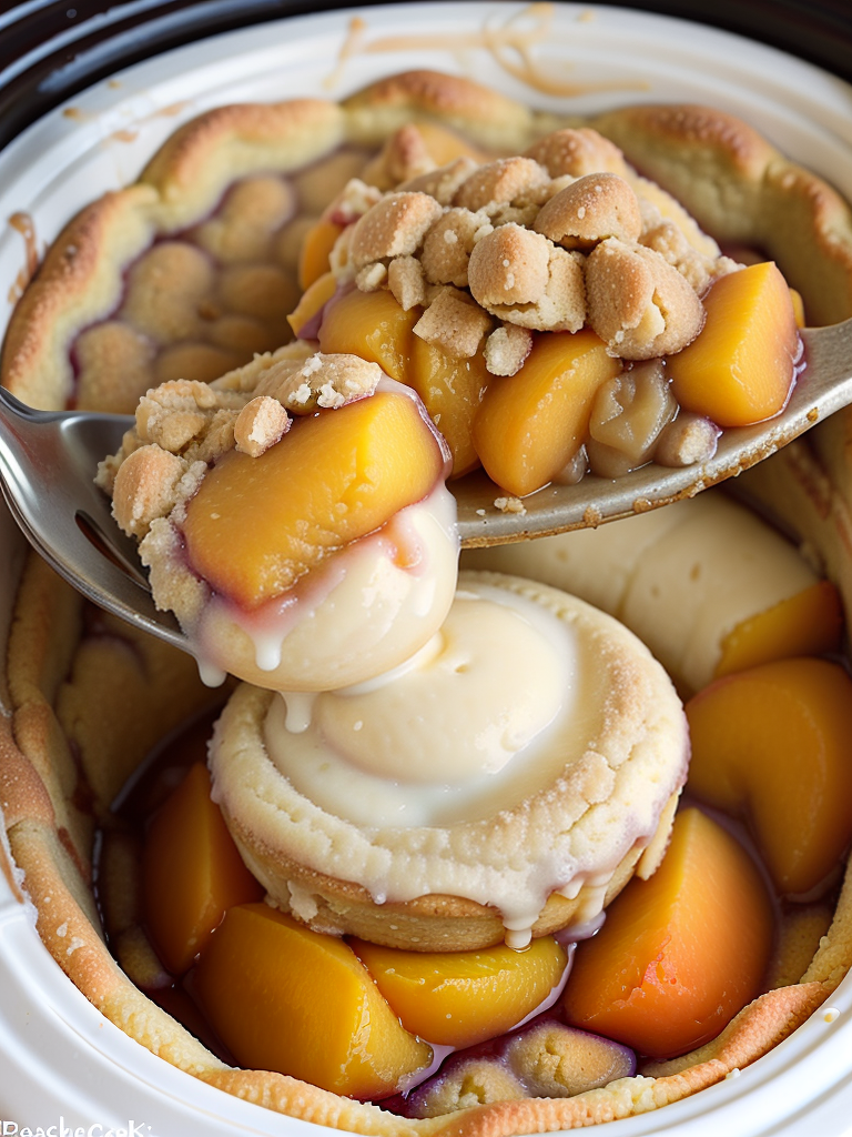 crock pot peach cobbler with cake mix