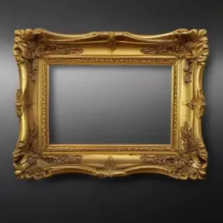gold frame transparent background