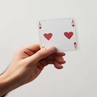 hand holding card
