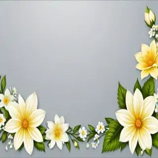 transparent flower border
