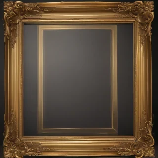 gold frame transparent