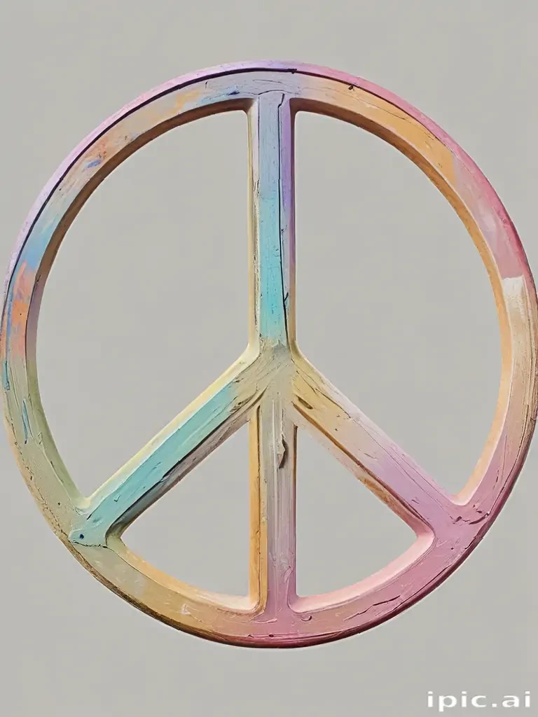Colorful Peace Symbol Representing Harmony and Unity Among All People