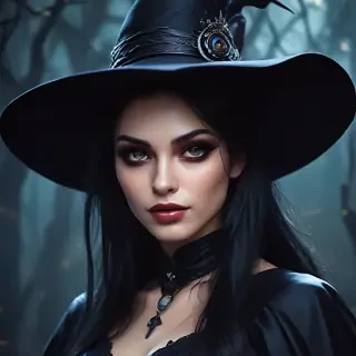 beautiful dark witch fantasy art