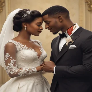 black couple holding hands