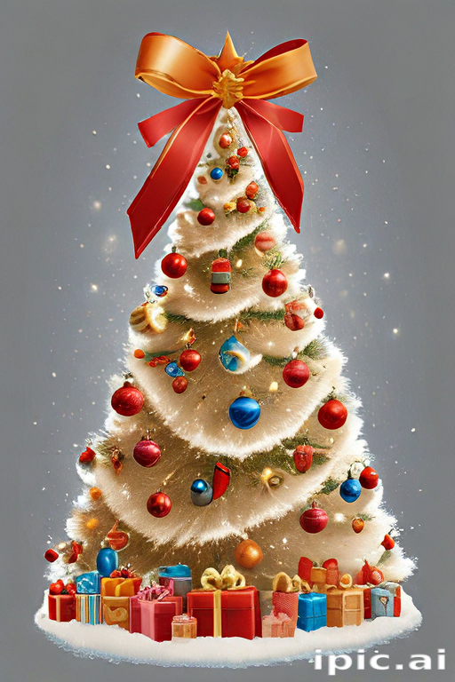 Beautifully Decorated Christmas Tree Surrounded by Colorful Presents ...
