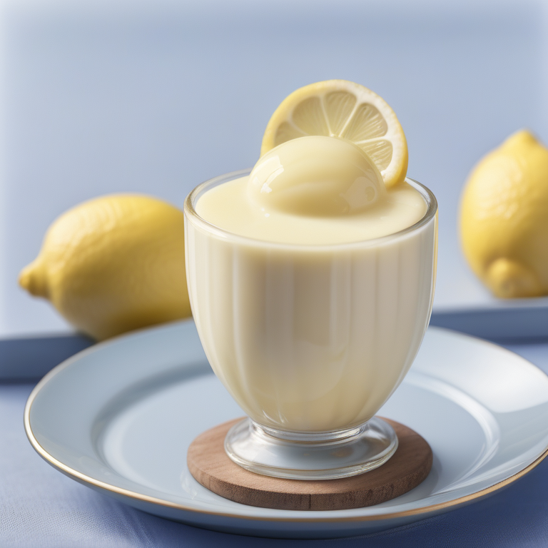 lemon posset in lemon shell