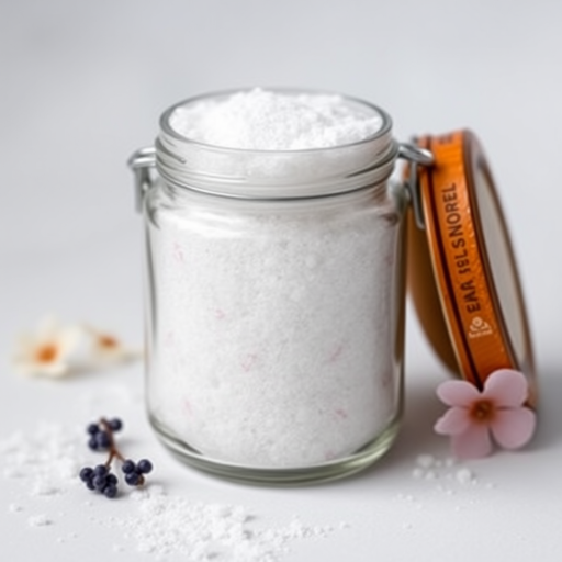 Image of a jar filled with aromatic bath salts