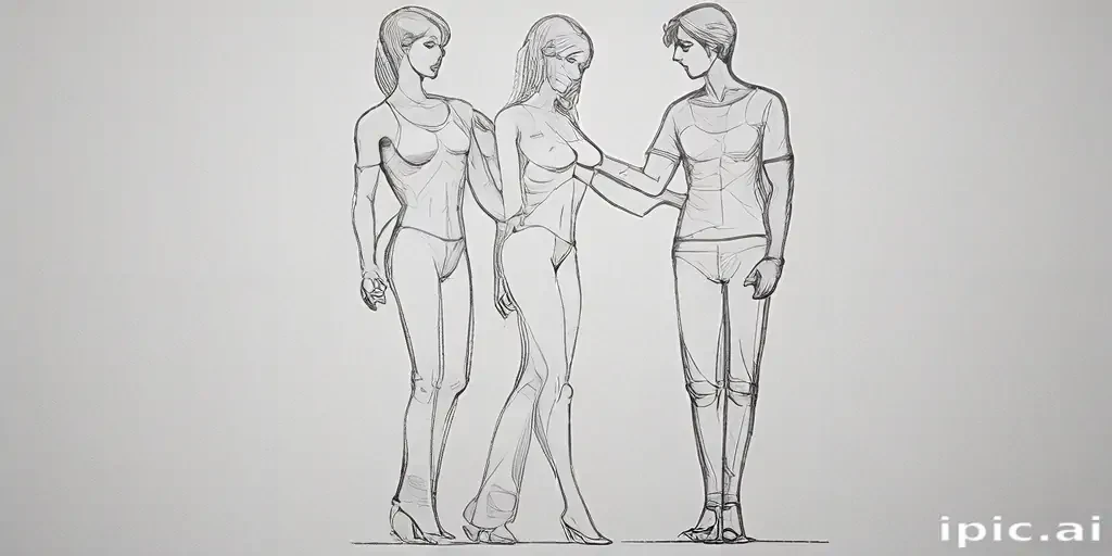 couples drawing poses