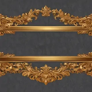 transparent background gold border