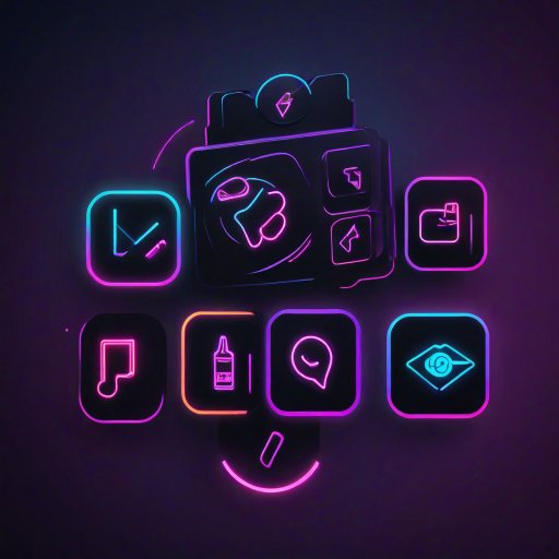 neon app icons