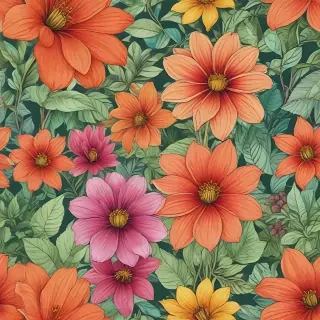 flower color drawings