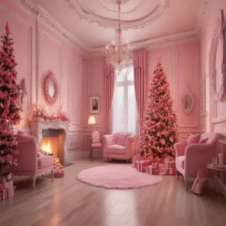 pink christmas aesthetic