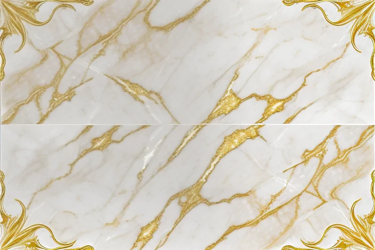 white and gold marble background